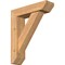 Ekena Millwork Traditional Slat Smooth Bracket w/ Offset Brace, Western Red Cedar, 5 1/2"W x 20"D x 24"H BKT0604X20X24TRA06SWR - alternate 1